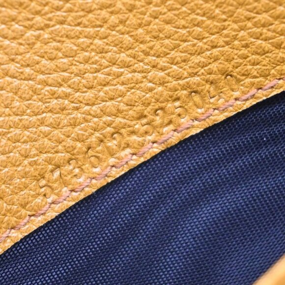 GUCCI GG Logo Horsebit Bifold Long Wallet Leather Yellow Italy 32EF698 - Picture 15 of 15